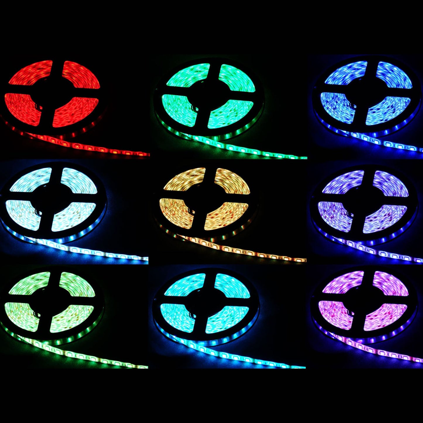 110-L5050-60RGB 5m Mul.7 Color RGB 60 Led 12v