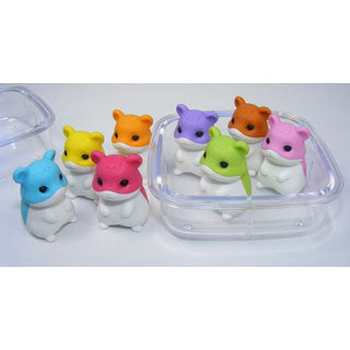 4 Hamster Erasers in a Box