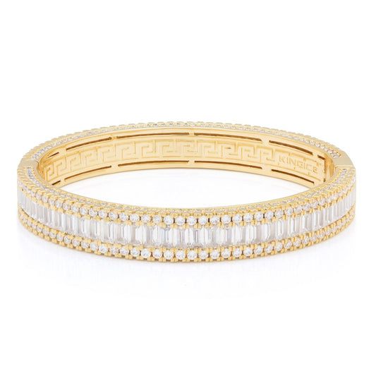11mm Baguette-Cut Bangle Bracelet