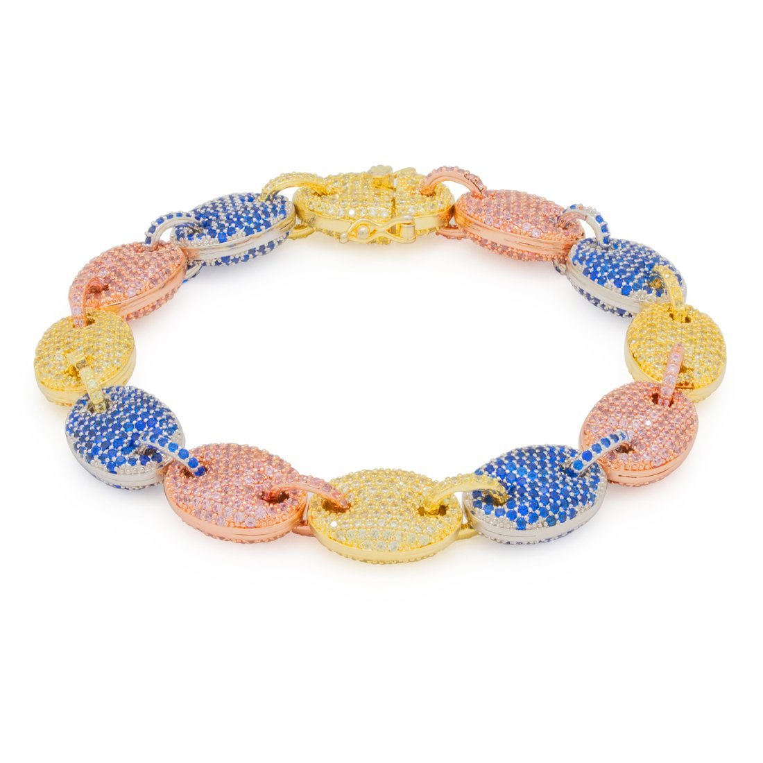 12mm Tri-Colored G-Link Bracelet