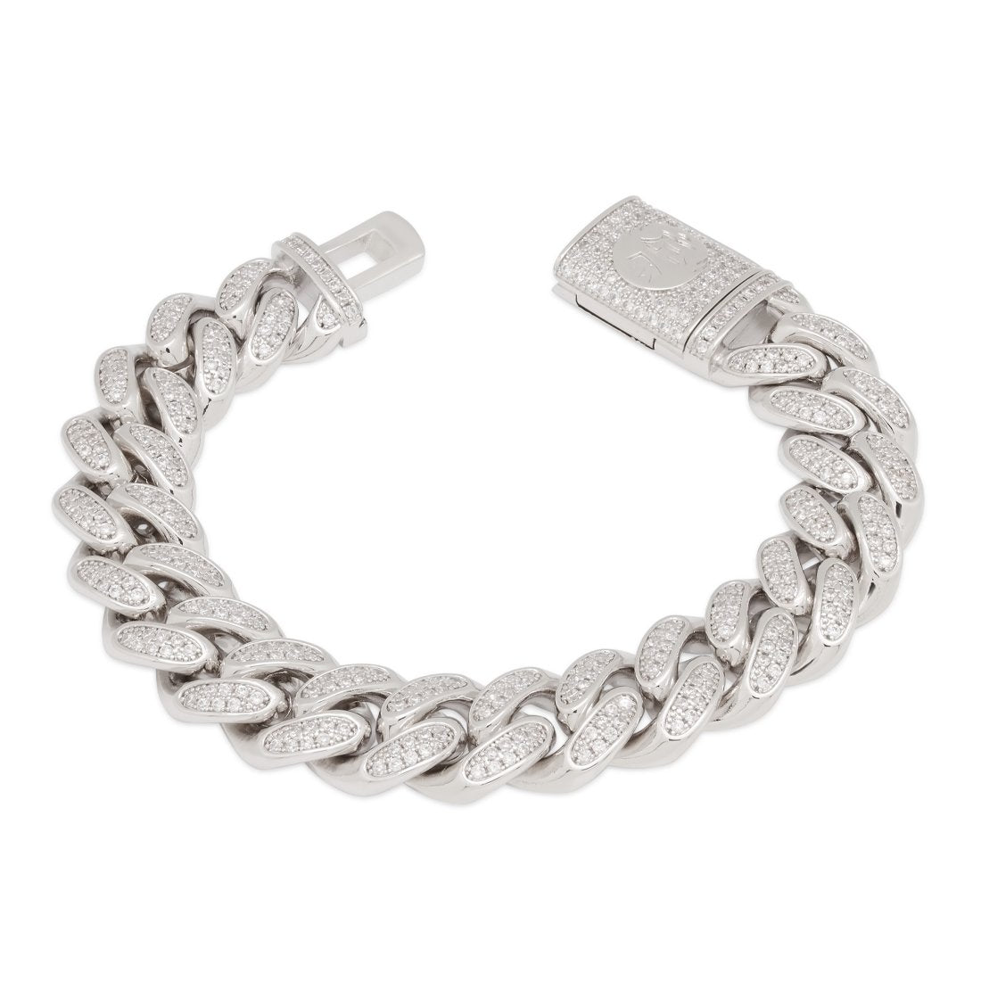 15mm Iced Miami Cuban Link Bracelet