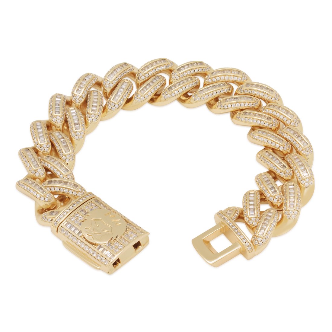 18 mm Iced Baguette Miami Cuban Link Armband