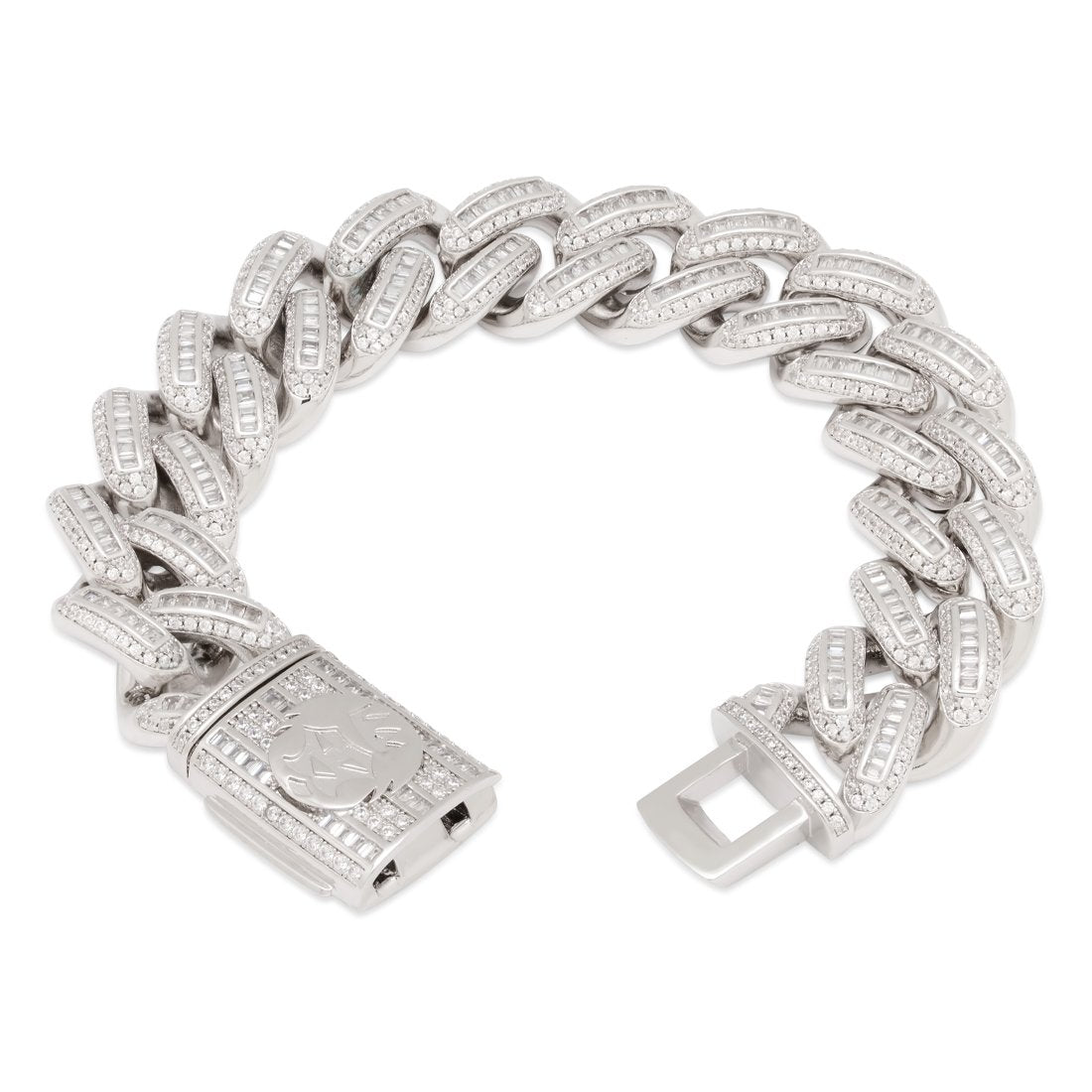 18 mm Iced Baguette Miami Cuban Link Armband