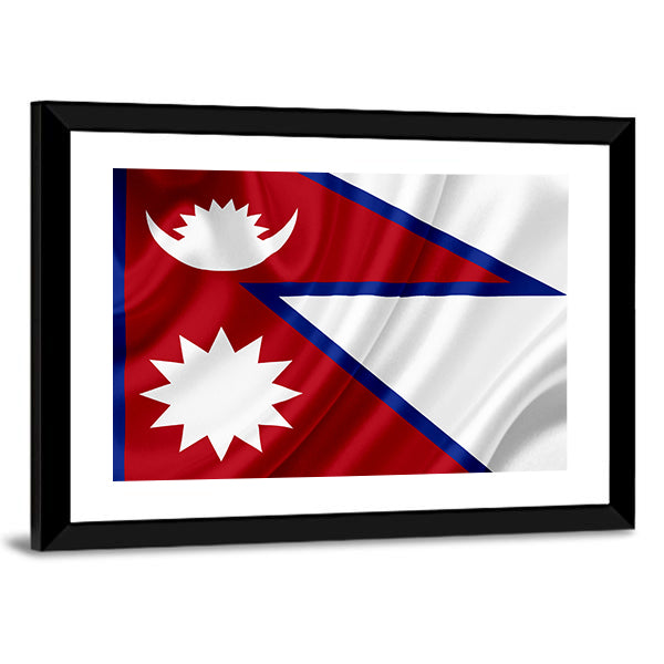 Nepal Wellenflagge Leinwand Wandkunst