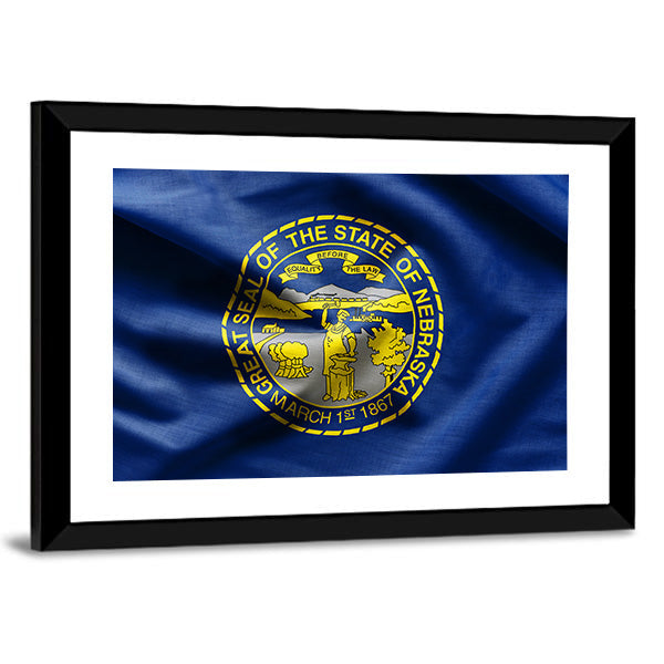 Nebraska Flag Canvas Wall Art-3 Horizontal-Gallery Wrap-25" x 16"-Tiaracle