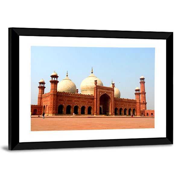 Badshahi Mosque In Daylight Pakistan Canvas Wall Art-3 Horizontal-Gallery Wrap-25" x 16"-Tiaracle