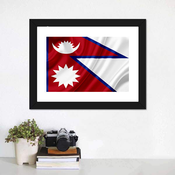 Nepal Wellenflagge Leinwand Wandkunst