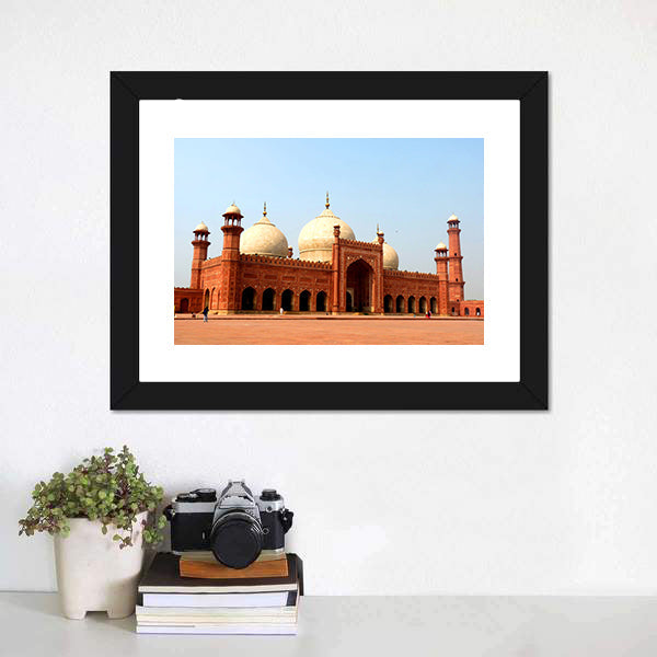 Badshahi Mosque In Daylight Pakistan Canvas Wall Art-3 Horizontal-Gallery Wrap-25" x 16"-Tiaracle