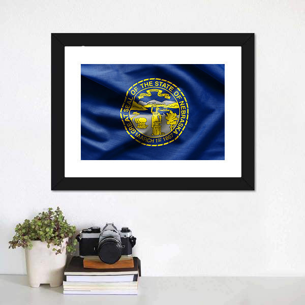 Nebraska Flag Canvas Wall Art-3 Horizontal-Gallery Wrap-25" x 16"-Tiaracle