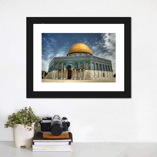 AL Aqsa Mosque In Jerusalem Canvas Wall Art-3 Horizontal-Gallery Wrap-25" x 16"-Tiaracle