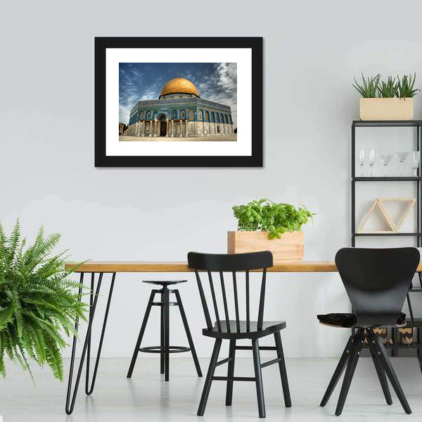 AL Aqsa Mosque In Jerusalem Canvas Wall Art-3 Horizontal-Gallery Wrap-25" x 16"-Tiaracle