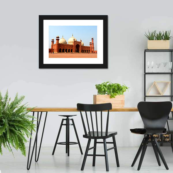 Badshahi Mosque In Daylight Pakistan Canvas Wall Art-3 Horizontal-Gallery Wrap-25" x 16"-Tiaracle