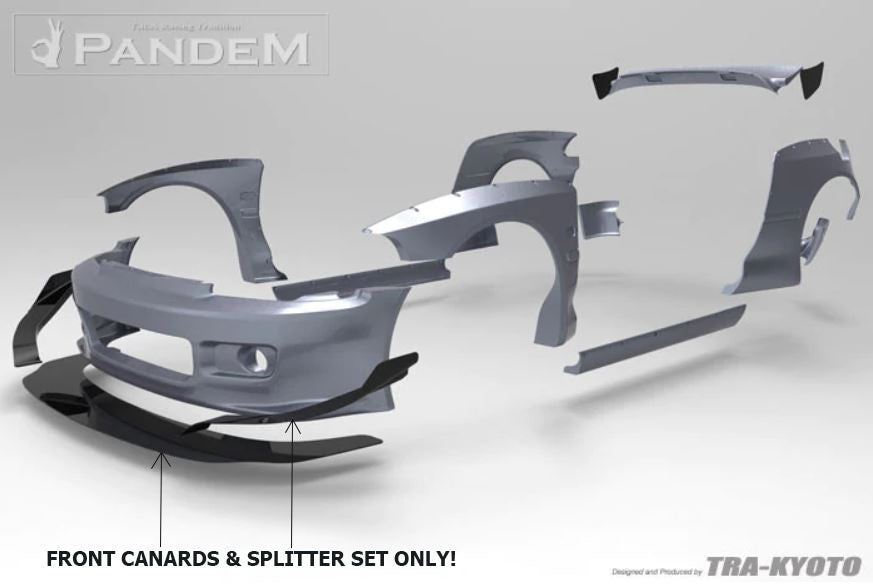 GReddy 92-94 Honda Civic Hatchback EG Pandem Front Canards & Splitter (gre17050112)