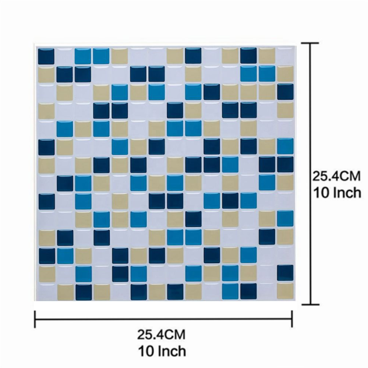 3 डी मोज़ेक टाइल सेल्फ-एडेसिव स्टिकर (4 पीसी)