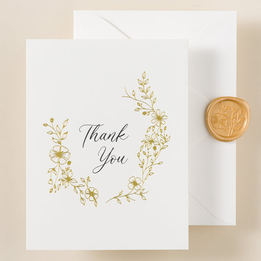 Clementine Foilpress Thank You Card