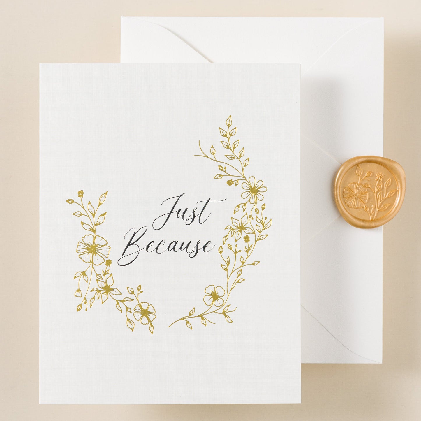 Clementine Foilpress Just Because Card