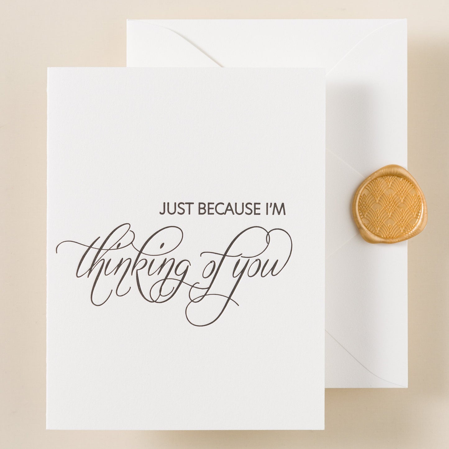 Jasper Letterpress Just Because Card