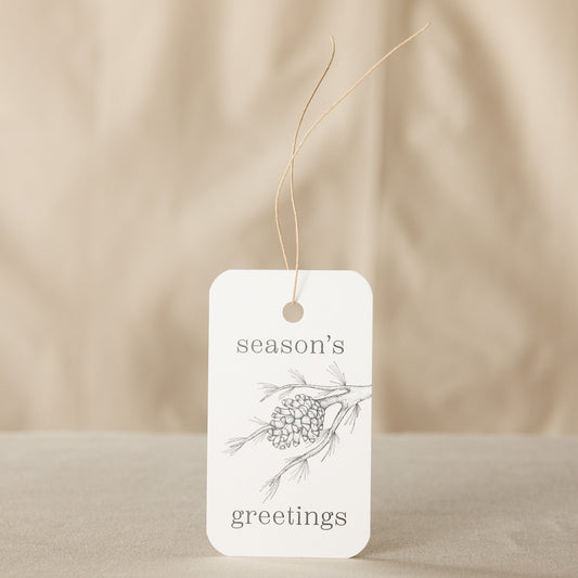 Season's Greetings Gift Tag - 10 Pack