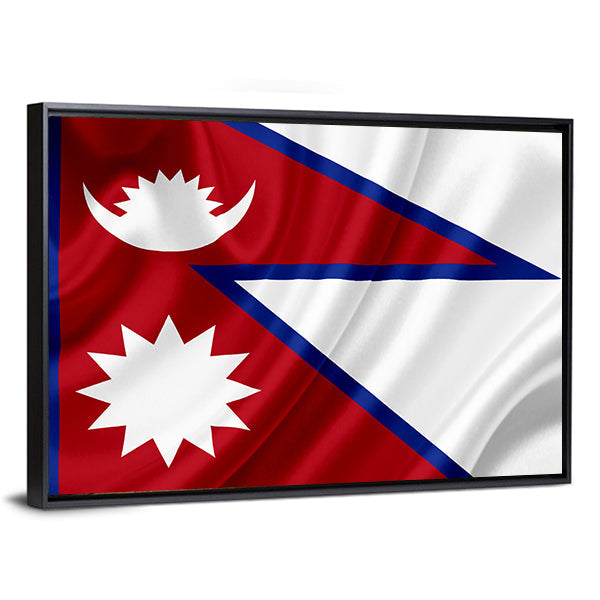 Nepal Wellenflagge Leinwand Wandkunst