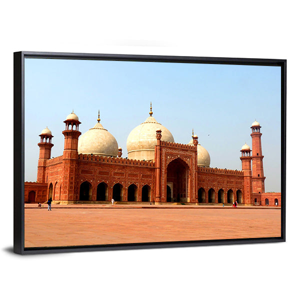 Badshahi Mosque In Daylight Pakistan Canvas Wall Art-3 Horizontal-Gallery Wrap-25" x 16"-Tiaracle