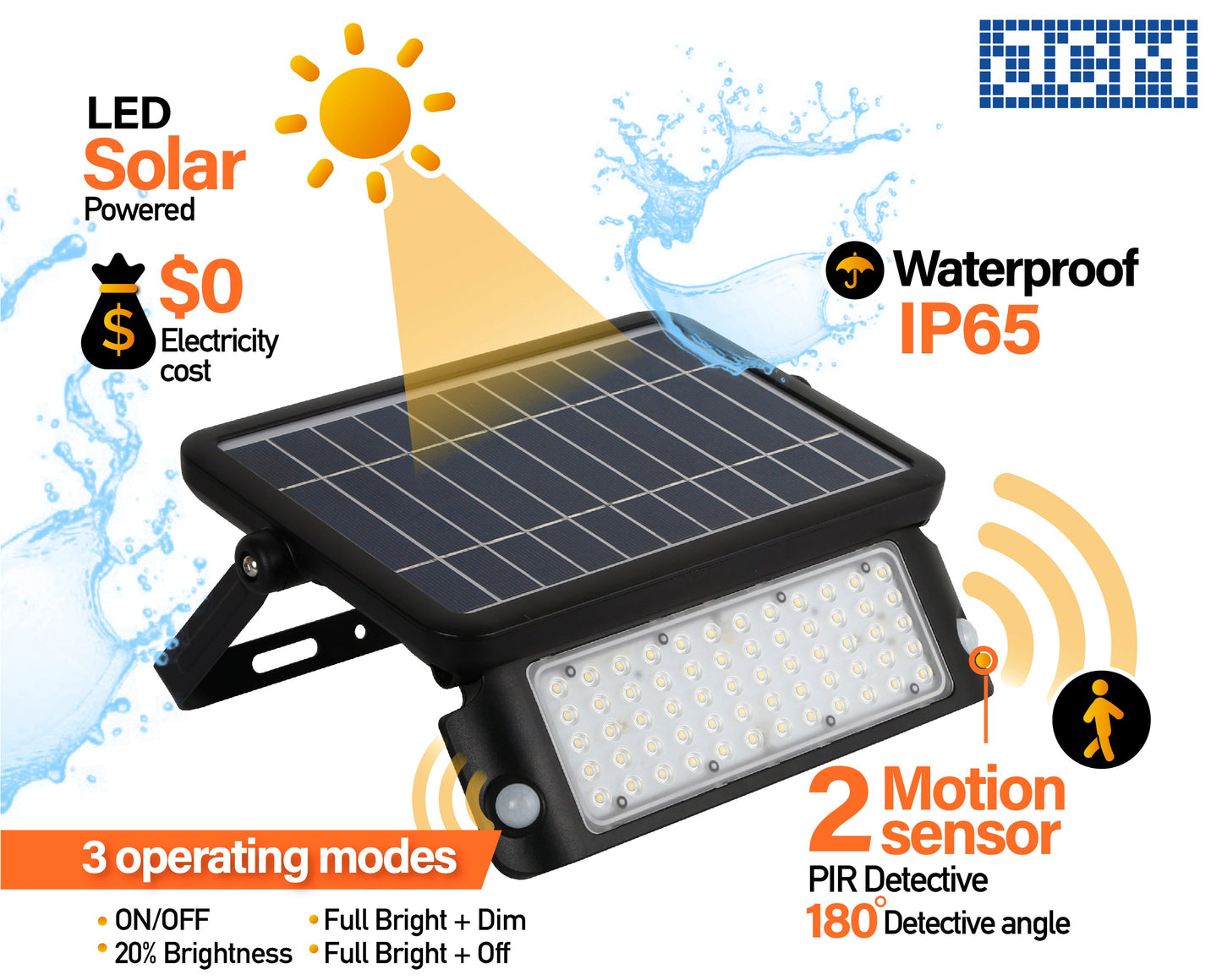 110-SFL1060 10W Solar LED Flood 6000K