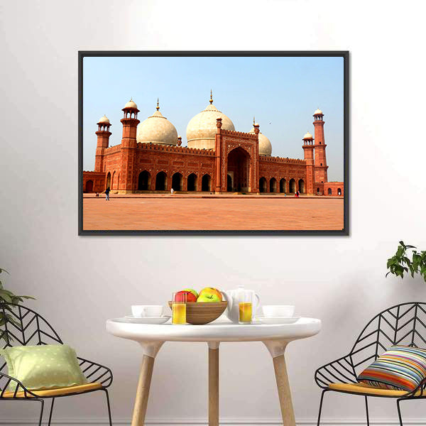 Badshahi Mosque In Daylight Pakistan Canvas Wall Art-3 Horizontal-Gallery Wrap-25" x 16"-Tiaracle