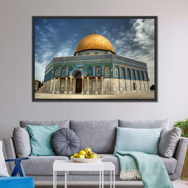 AL Aqsa Mosque In Jerusalem Canvas Wall Art-3 Horizontal-Gallery Wrap-25" x 16"-Tiaracle