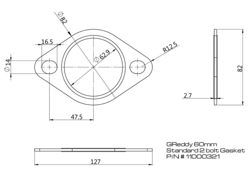 GReddy 60mm Oval Exhaust Gasket (gre11000323)