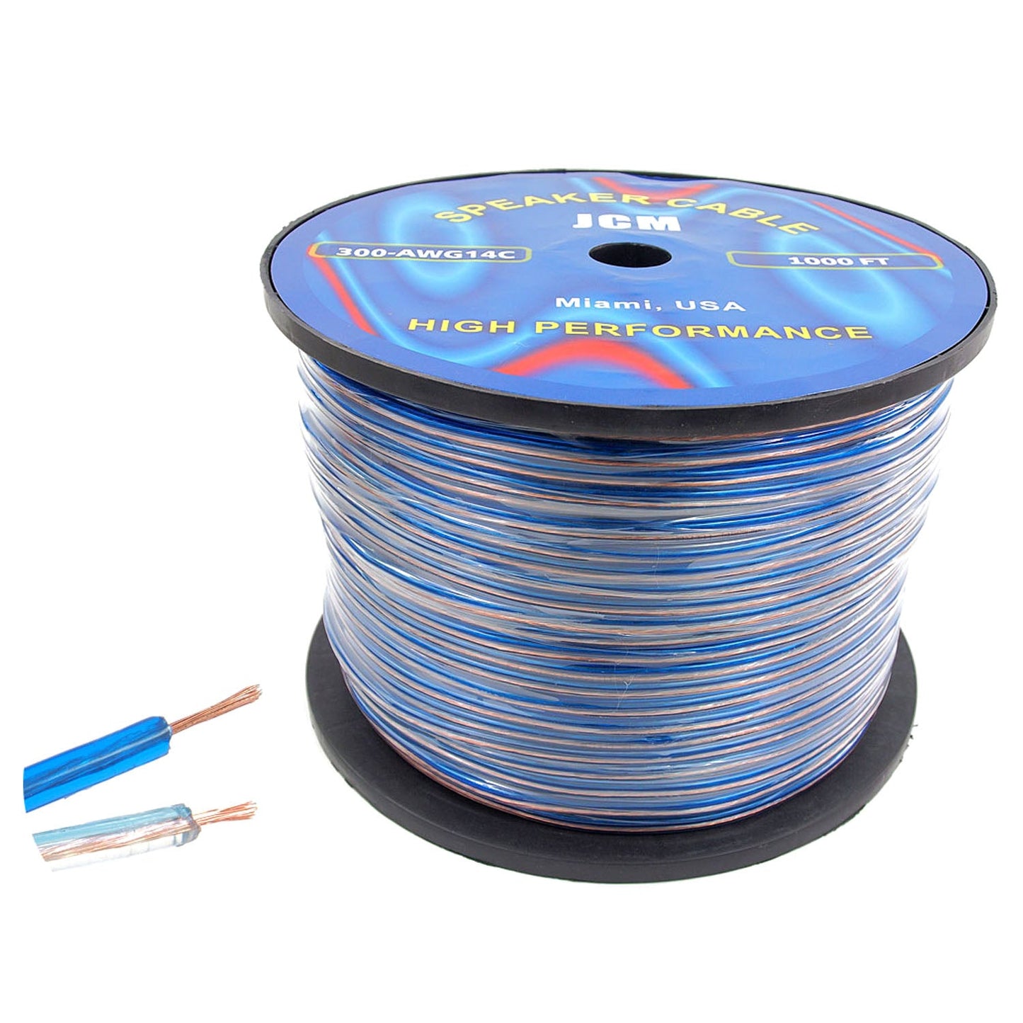 300-AWG14/C 1KFT 14GA 2C Klares Spek.Kabel