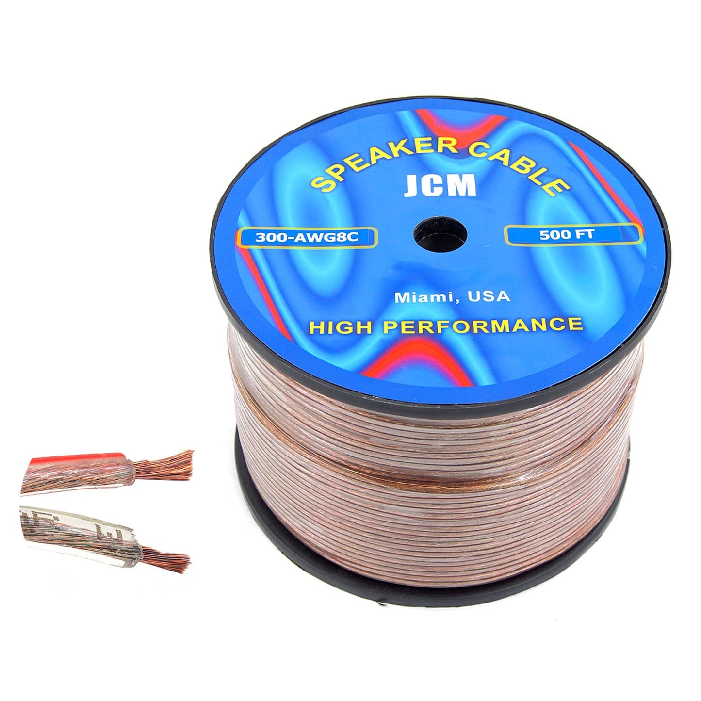 300-AWG8/C 500FT 8GA 2C Clear Spek-Kabel