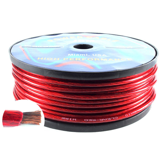 300-GA10/CR200F 200FT 10GA Klares/Rotes Kabel