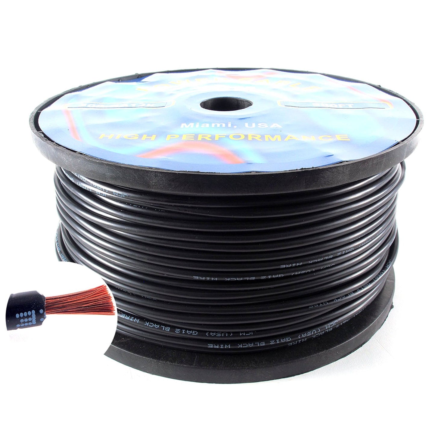 300-GA12/K500FT 500FT 12GA.Black Wire