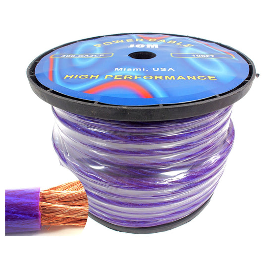 300-GA2/CP100FT 100FT 2GA Klares/Lila Kabel