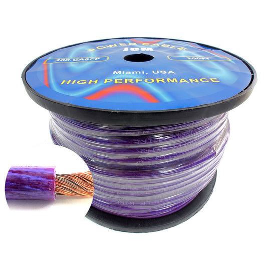 300-GA6/CP200FT 200FT 6GA Klares/Lila Kabel