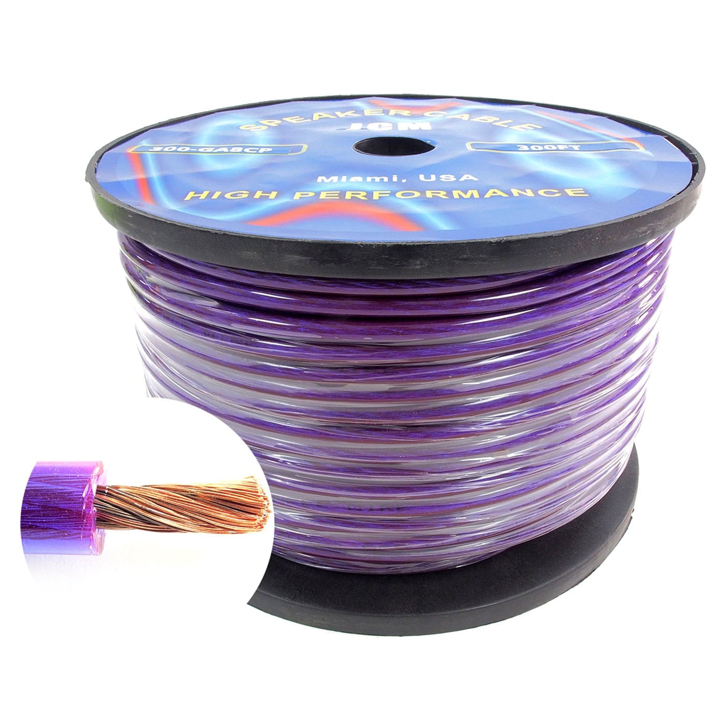 300-GA8/CP300FT 300FT 8GA Klares/Lila Kabel