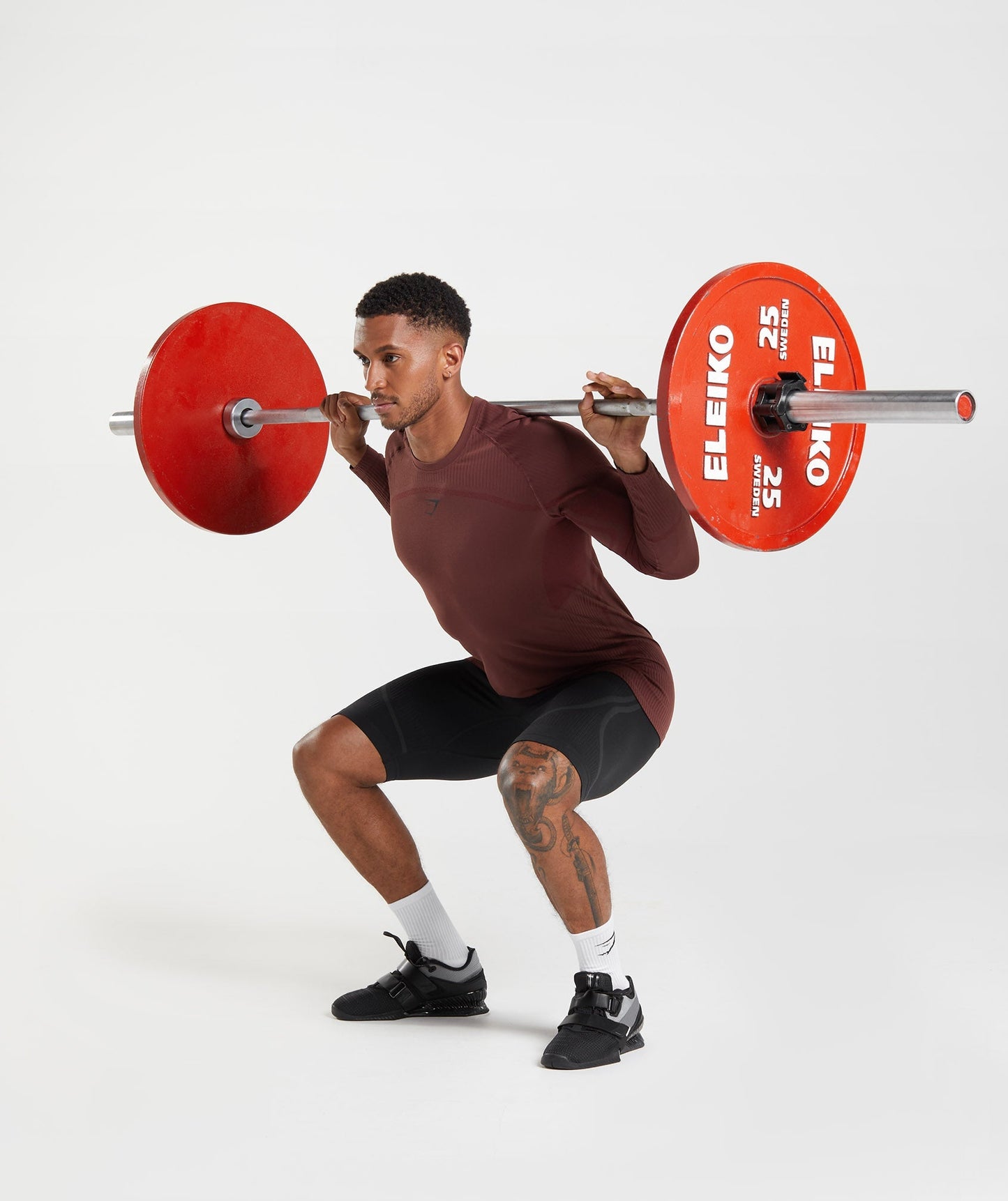 Gymshark 315 Seamless 1/2 Shorts - Black/Charcoal Grey