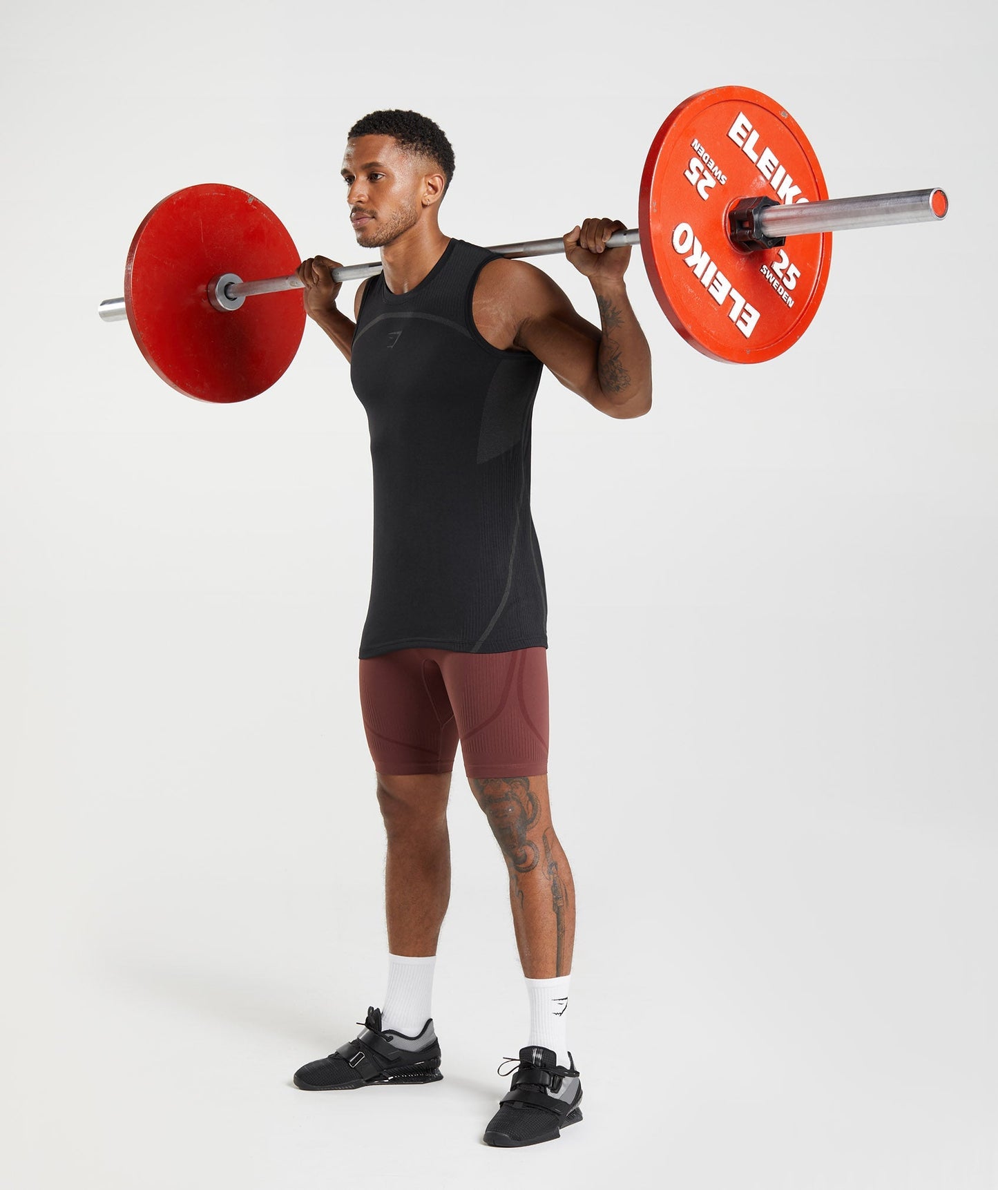 Gymshark 315 Seamless 1/2 Shorts - Cherry Brown/Athletic Maroon