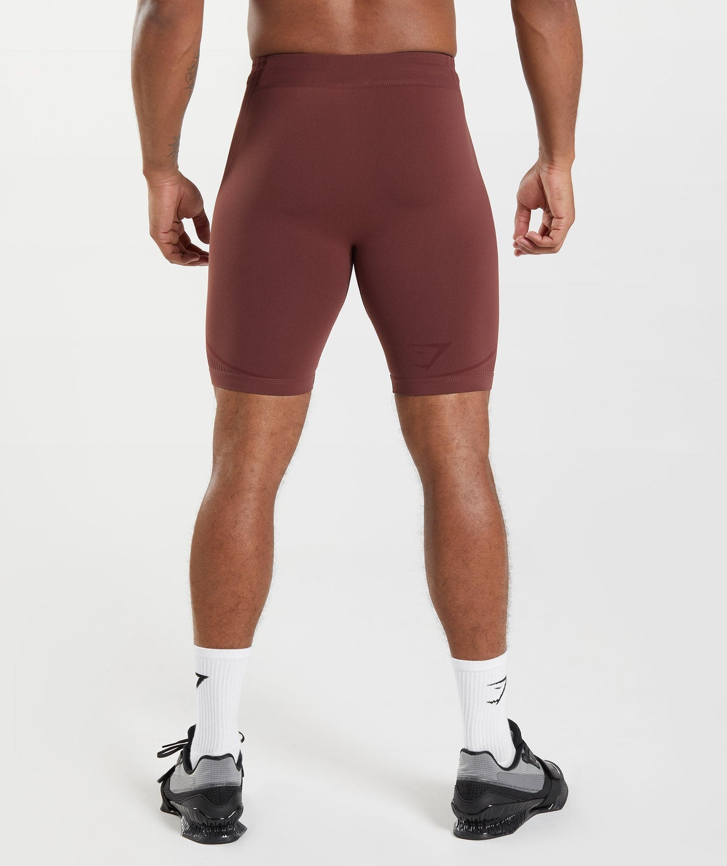 Gymshark 315 Seamless 1/2 Shorts - Cherry Brown/Athletic Maroon