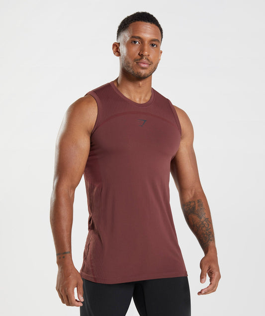 Gymshark 315 Seamless Tank - Cherry Brown