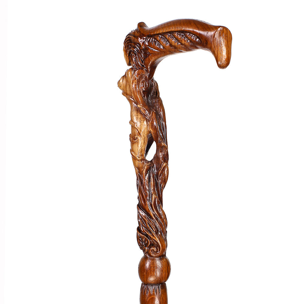 Forest fairy (dark) Artisan Intricate Handcarved Cane