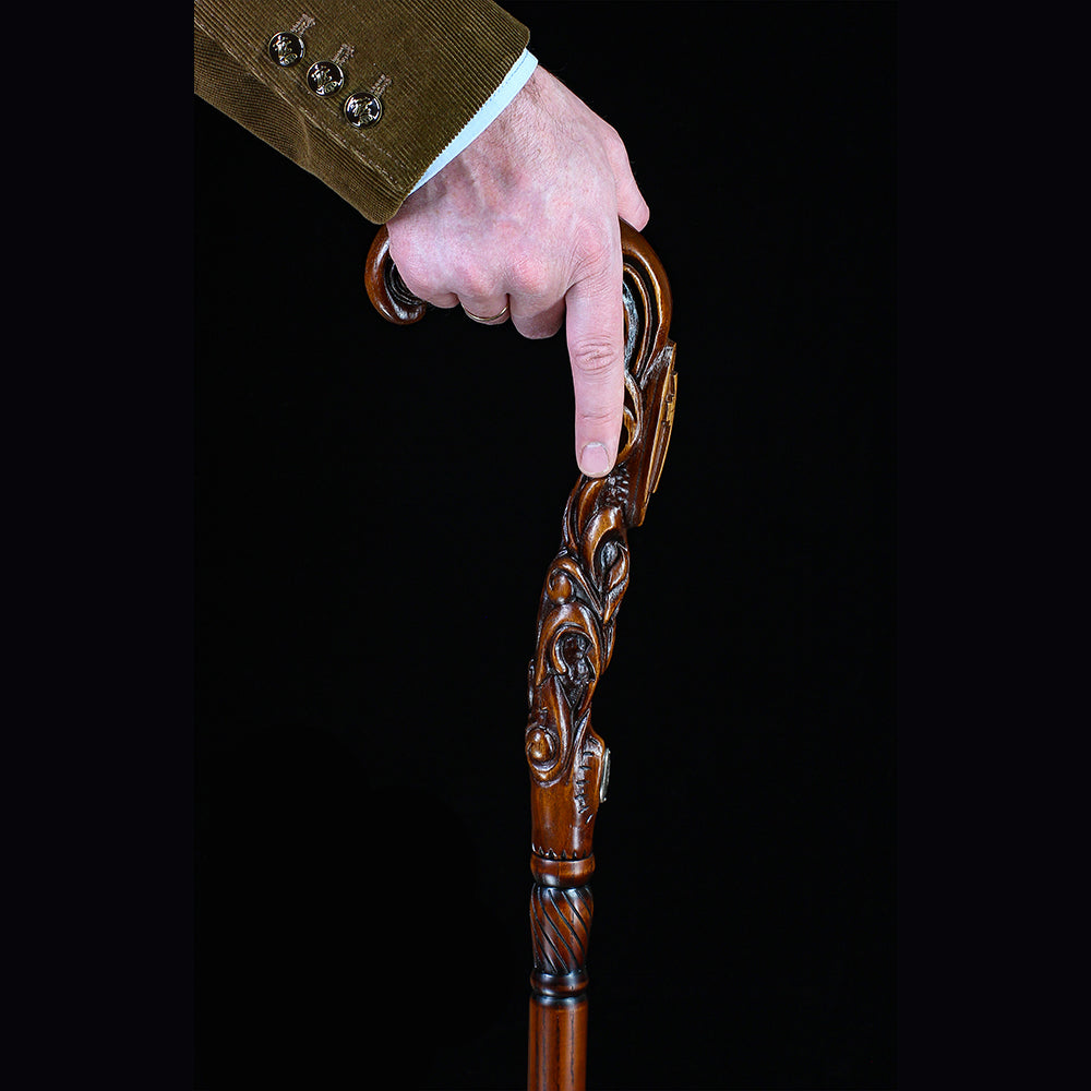 Pilgrims cane - Christian Cross Artisan Intricate Handcarved Cane