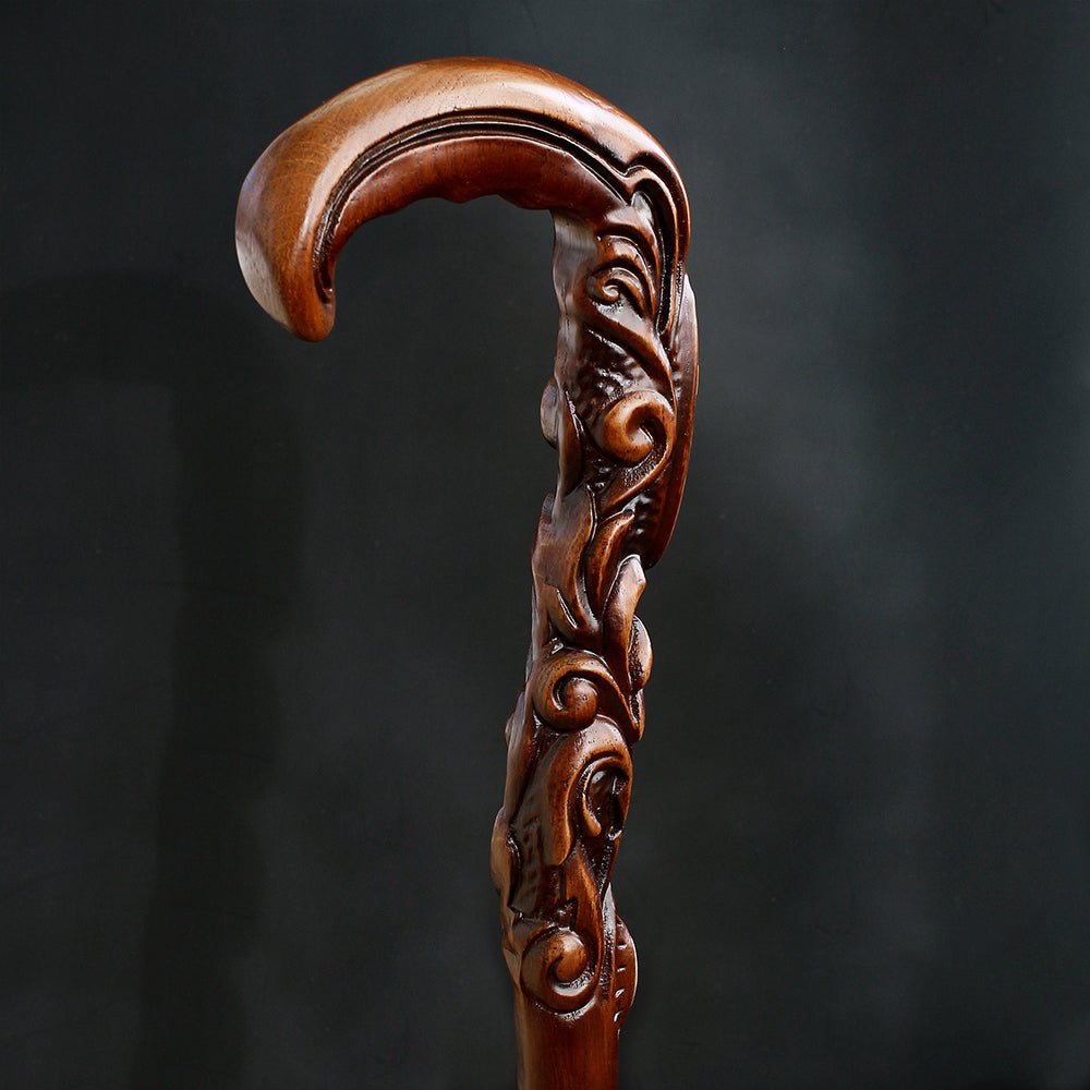 Pilgrims cane - Christian Cross Artisan Intricate Handcarved Cane