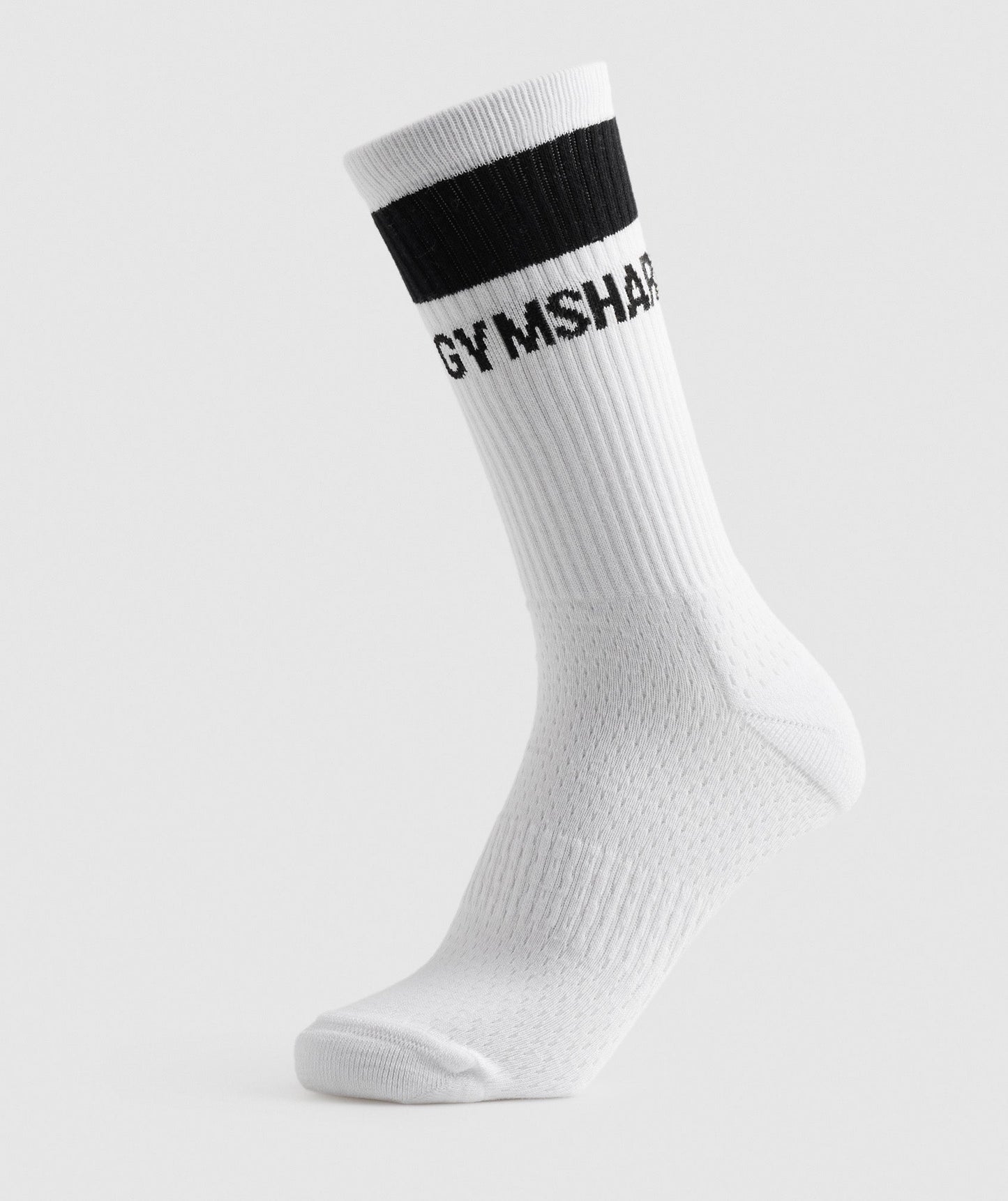 Gymshark Premium Logo Crew Socks - White