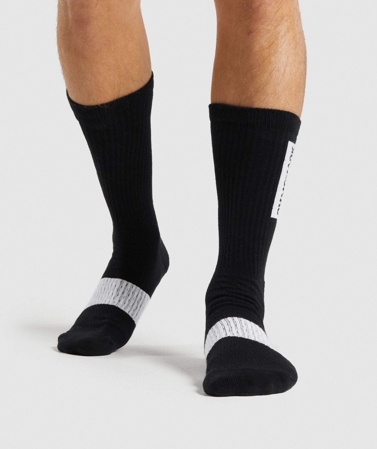 Gymshark Premium Logo Crew Socks (1pk) - Black