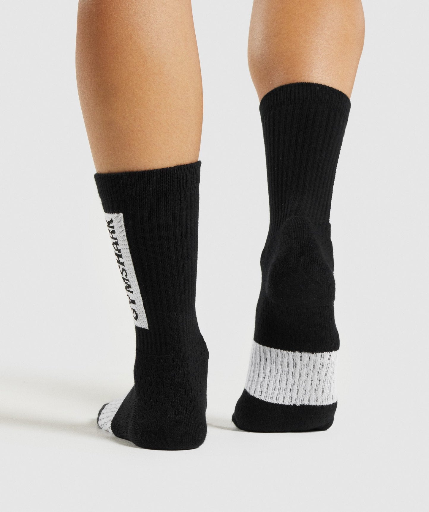 Gymshark Premium Logo Crew Socks (1pk) - Black