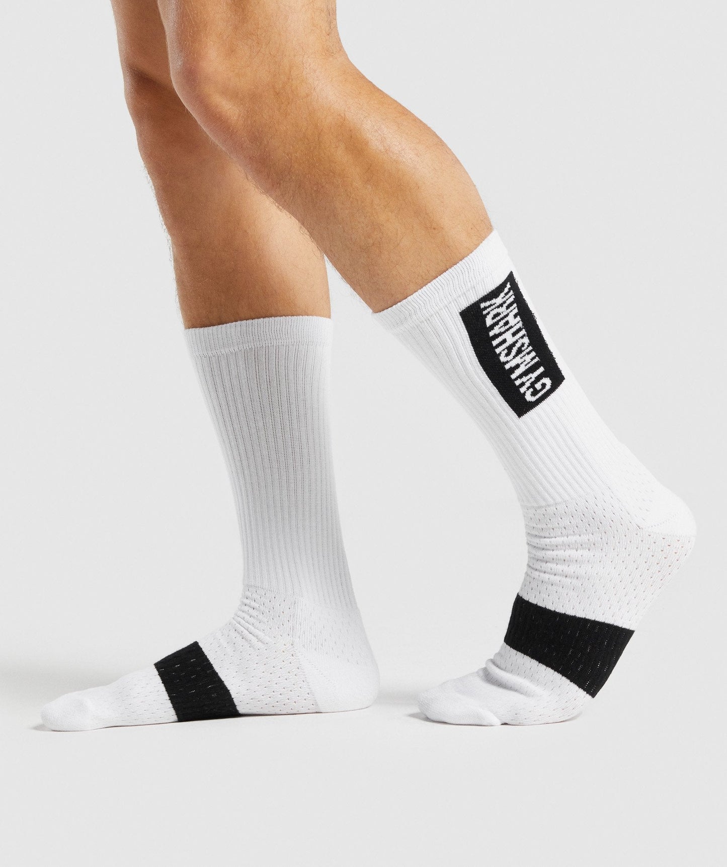 Gymshark Premium Logo Crew Socks (1pk) - White