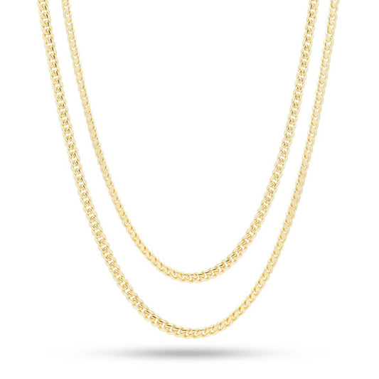 3mm Miami Cuban Link Chain Choker Set