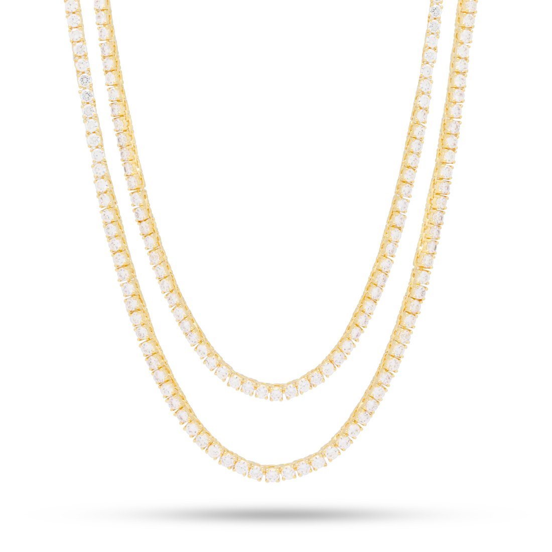 3 mm Tennisketten-Halsband-Set