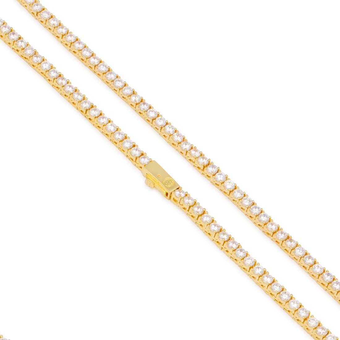 3 mm Tennisketten-Halsband-Set