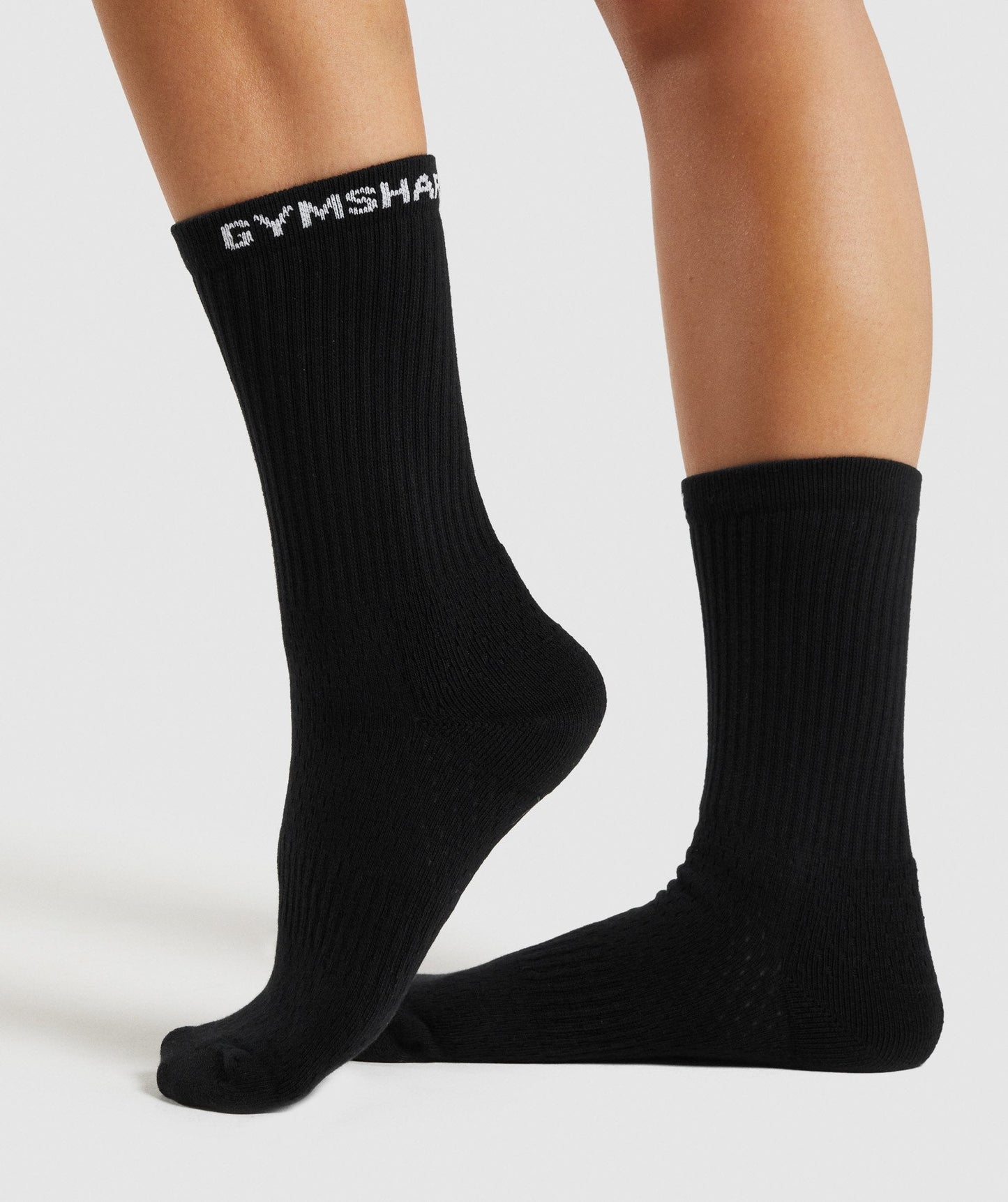 Gymshark Premium Logo Crew Socken 1pk - Schwarz